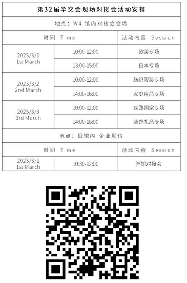 干貨來了,第32屆華交會現場對接會采購清單完整版